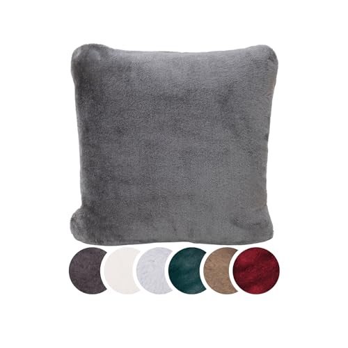 liebling Kissen Merino-Touch, Kissenbezug aus 100% Ultra Flauschiger Mikrofaser, waschbar, 50 x 50 cm, anthrazit liebling Kissen Merino-Touch, Kissenbezug aus 100% Ultra Flauschiger Mikrofaser, waschbar, 50 x 50 cm, anthrazit von liebling