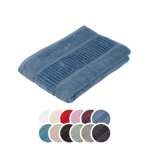 liebling Saunatuch Bio Baumwolle, Serie Organic, 500 gr. / m², 70 x 200 cm, 60 Grad, saugstark, schnelltrocknend, Farbe: Blau von liebling