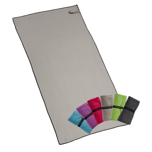 liebling Sporttuch, Badetuch, 90% Polyester 10% Polyamid, Serie Fitness, 110 x 175 cm, hohe Feuchtigkeitsaufnahme, 60 Grad waschbar, trocknergeeignet, Farbe: Taupe von liebling