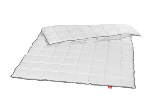 liebling medium Ganzjahressteppbett Kassettendecke Bettdecke mit Top Cool Gewebe 155 x 220 cm, weiß von liebling