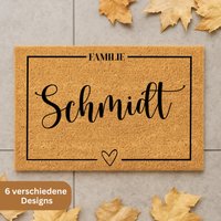 Personalisierte Fußmatte Aus Kokos Mit Familienname Willkommen Individuell - Hochzeitsgeschenk Geschenk Einzug Personalisierte Fußmatte Aus Kokos Mit Familienname Willkommen Individuell - Hochzeitsgeschenk Geschenk Einzug von lieblingsmood