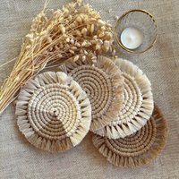 Handgemachte Untersetzer | Makramee Tischset Boho Coaster Tischdeko Handgemachte Untersetzer | Makramee Tischset Boho Coaster Tischdeko von liebsxpialaureen