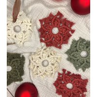 Makramee Baumschmuck | Weihnachtsstern Weihnachtsbaumschmuck Sternanhänger Advent Boho Deko Weihnachtsdeko von liebsxpialaureen