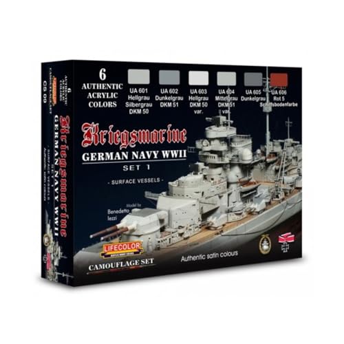 LifeColor German WWII Kriegsmarine Set 1 (22ml x 6) # LC-CS09 von lifecolor