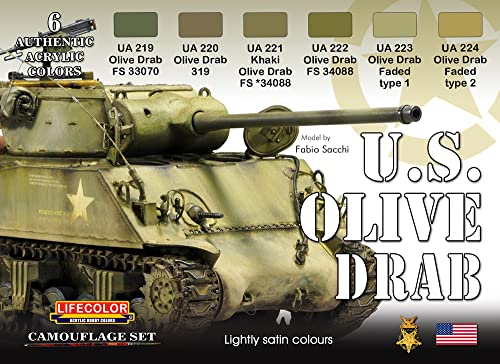 LifeColor Olive Drab Set (22ml x 6) # LC-CS11 von lifecolor