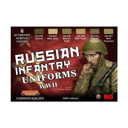 Unbekannt Life Color - Russian Infantry Uniforms WWII Matt Acrylic Paint Set # CS42 … von Lifecolor