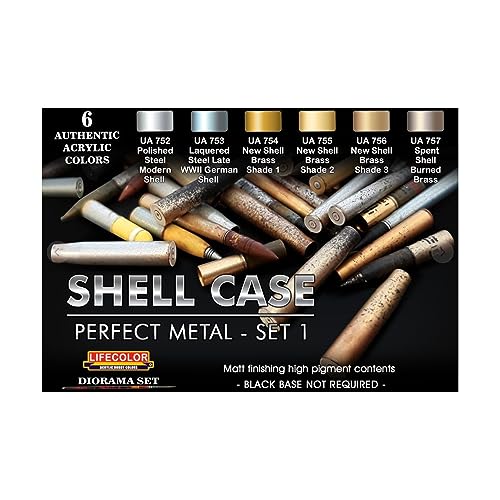 Set LifeColor CS47 SHELL CASE Perfect Metal - SET1 von Lifecolor