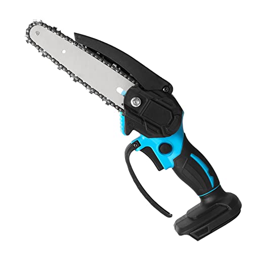 Akku Kettensäge, 6 Zoll Mini Kettensäge für Makita 18v Batterie Plug and Play, Bürstenlose Kettensäge, Handkettensäge Akku für Gartenscheren, Äste, Holzschneidenz von lifetter