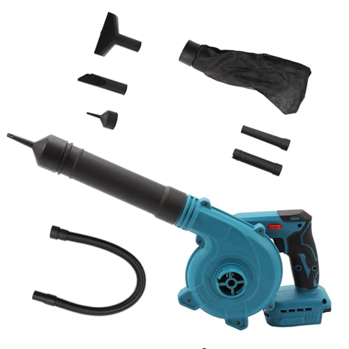 Akku-Laubbläser für Makita akku 18V, Akku-Gebläse mit Bürstenlosem Motor, 6 Drehzahlregelung bis zu 180 MPH, leistungsstark, 6 Zubehörteile, für Rasenpflege Laubblasen von lifetter