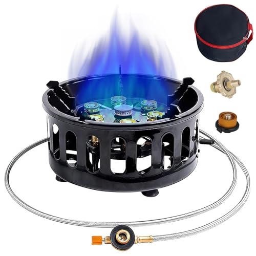 Gaskocher, 19800W Campingkocher mit Piezozündung, Camping Gaskocher für alle Schraubkartusche Gasbrenner, Anschlüssen, Ständer, Winddicht Gas Campingkocher für Outdoor Gaskocher, 19800W Campingkocher mit Piezozündung, Camping Gaskocher für alle Schraubkartusche Gasbrenner, Anschlüssen, Ständer, Winddicht Gas Campingkocher für Outdoor von lifetter