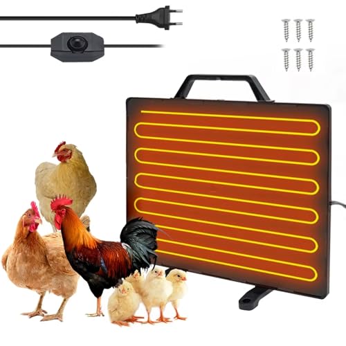 Heizungen für HüHnerstäLle, 145w HüHnerstallheizung, Kükenheizplatte, Küken Wärmeplatte, Energiesparendes Design, Einstellbare Temperatur, für Bauernhöfe, HüHnerstäLle, EntenstäLle von lifetter