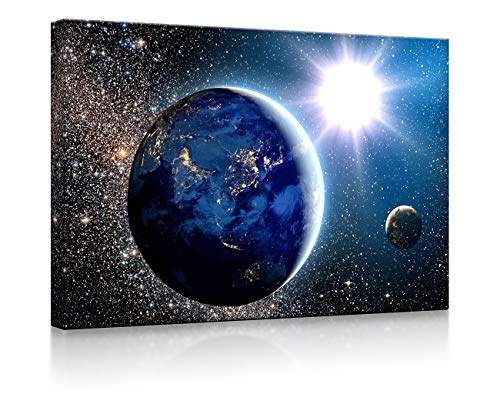 lightbox multicolor | LED Bild | Erde im Weltall | 100x70 cm | Fully Lighted von lightbox multicolor