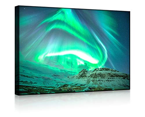 lightbox multicolor | LED Bild | Nordlichter über Island | 100x70 cm | Front Lighted von lightbox multicolor