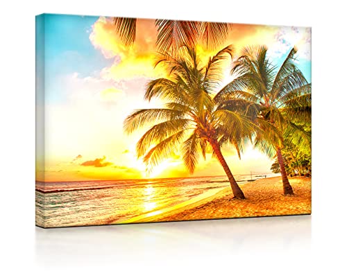 lightbox multicolor | Bilder mit LED Beleuchtung | Sonnenuntergang in der Karibik auf Barbados | 80x60 cm | Fully Lighted von lightbox multicolor