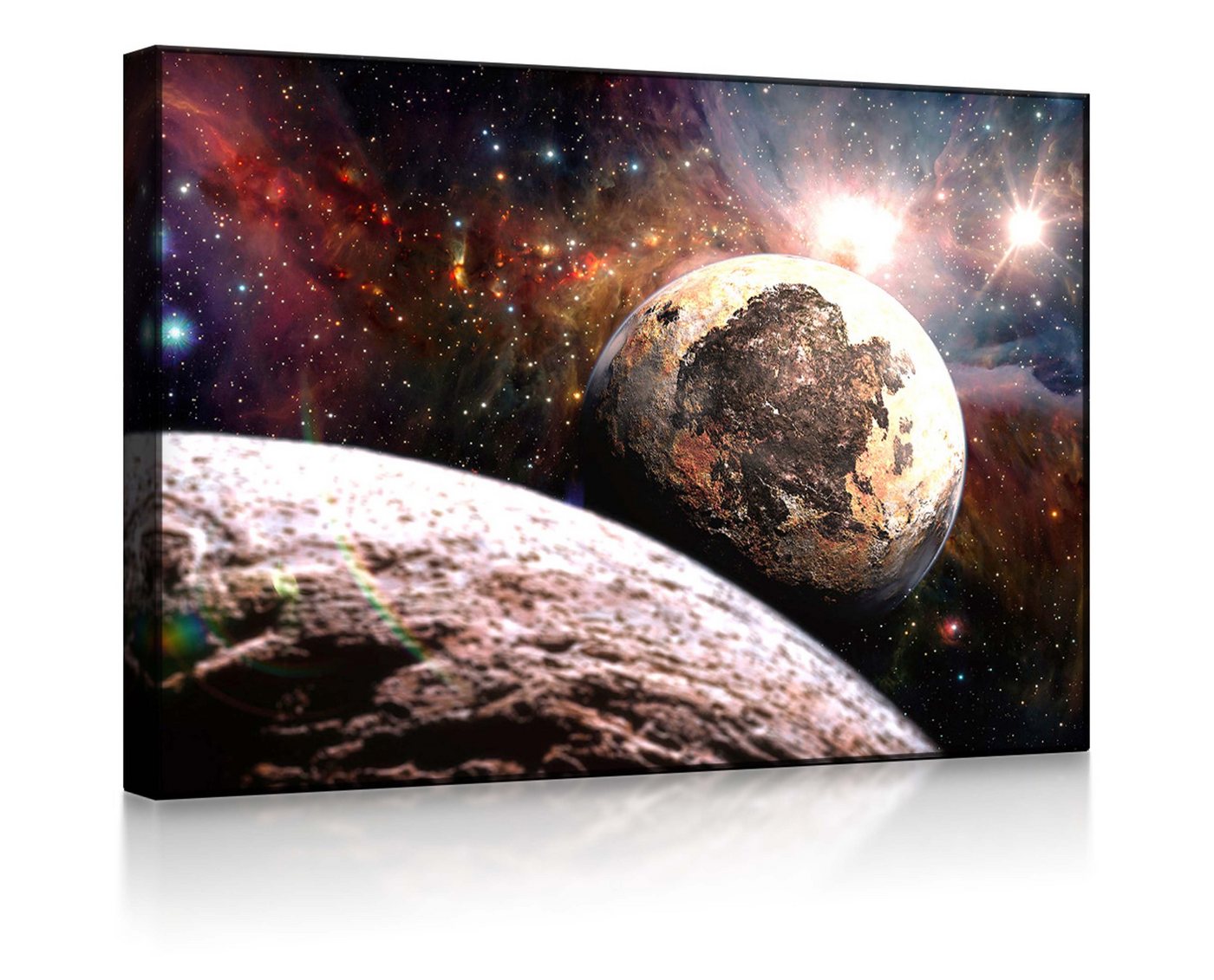 lightbox-multicolor LED-Bild Alien Planeten im Weltall front lighted / 60x40cm, Leuchtbild mit Fernbedienung von lightbox-multicolor