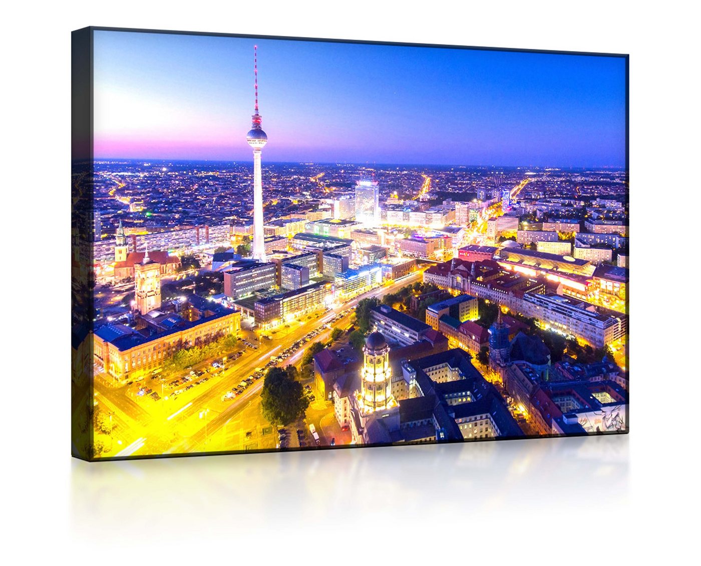 lightbox-multicolor LED-Bild Berlin City front lighted / 60x40cm, Leuchtbild mit Fernbedienung von lightbox-multicolor