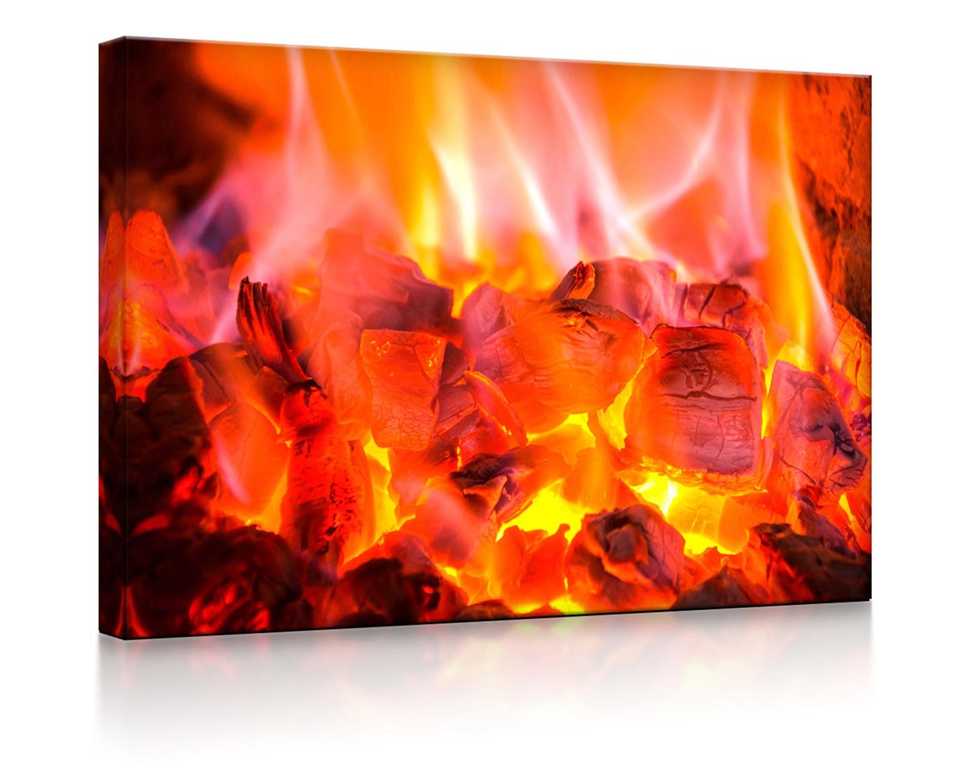 lightbox-multicolor LED-Bild Feuer und Glut fully lighted / 60x40cm, Leuchtbild mit Fernbedienung von lightbox-multicolor