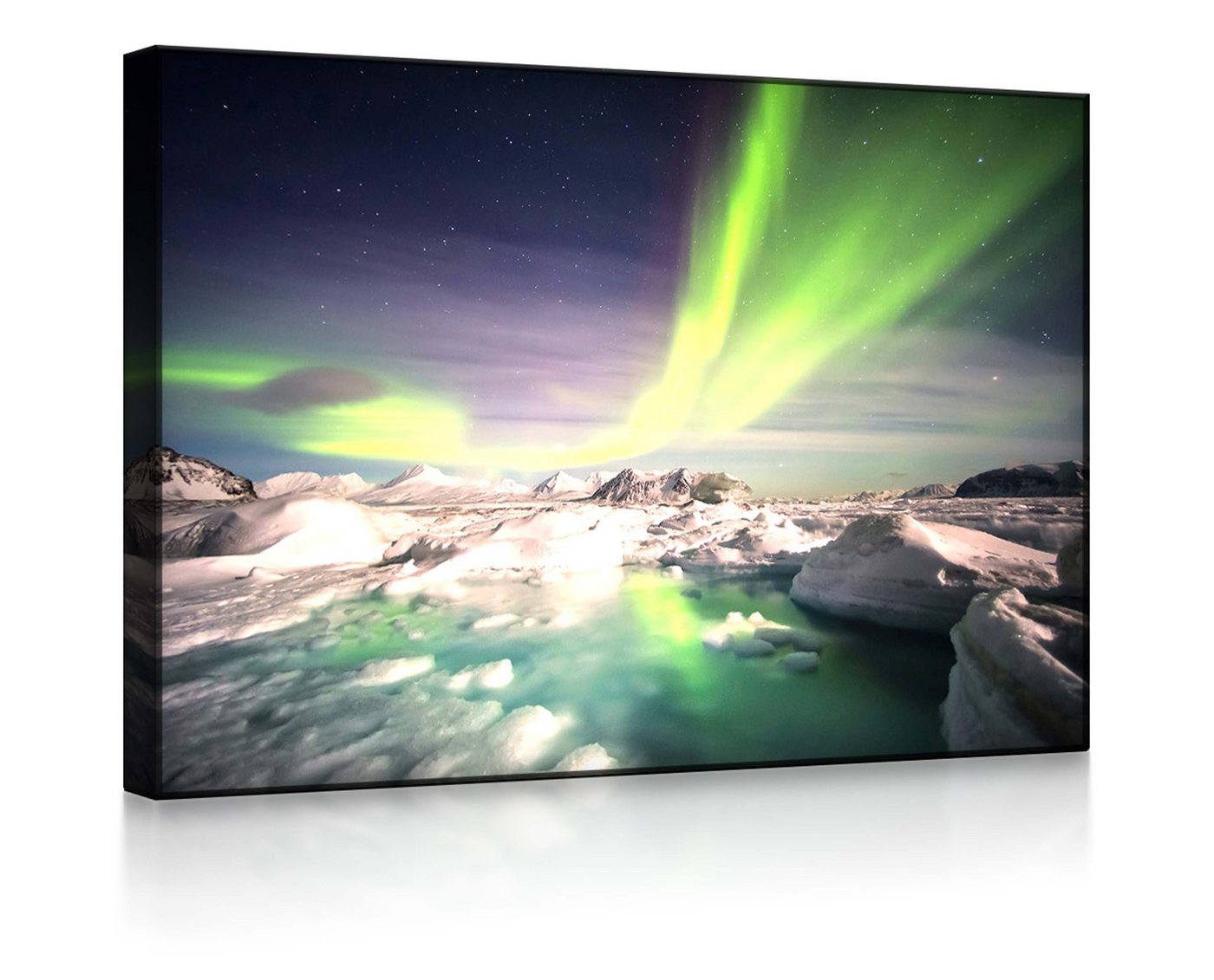 lightbox-multicolor LED-Bild Gewaltiges Polarlicht front lighted / 60x40cm, Leuchtbild mit Fernbedienung von lightbox-multicolor