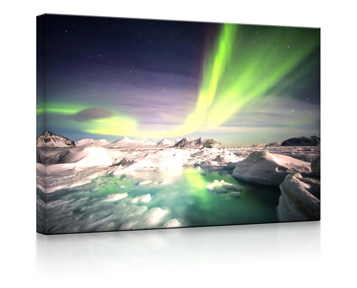 lightbox-multicolor LED-Bild Gewaltiges Polarlicht fully lighted / 60x40cm, Leuchtbild mit Fernbedienung von lightbox-multicolor