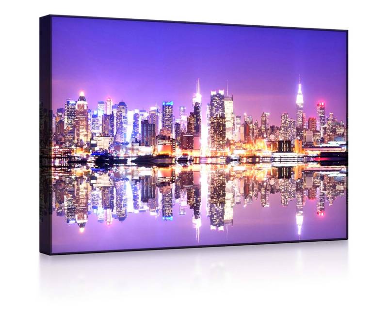 lightbox-multicolor LED-Bild Manhattan Skyline Spiegelung front lighted / 60x40cm, Leuchtbild mit Fernbedienung lightbox-multicolor LED-Bild Manhattan Skyline Spiegelung front lighted / 60x40cm, Leuchtbild mit Fernbedienung von lightbox-multicolor