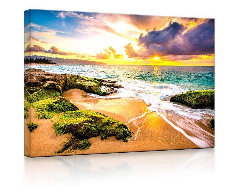 lightbox-multicolor LED-Bild Sonnenuntergang auf Hawaii fully lighted / 60x40cm, Leuchtbild mit Fernbedienung von lightbox-multicolor