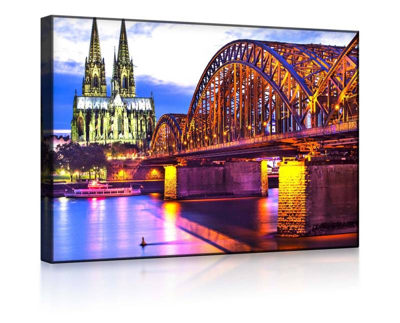 lightbox-multicolor LED-Bild Wunderbare Hohenzollernbrücke bei Nacht front lighted / 60x40cm, Leuchtbild mit Fernbedienung lightbox-multicolor LED-Bild Wunderbare Hohenzollernbrücke bei Nacht front lighted / 60x40cm, Leuchtbild mit Fernbedienung von lightbox-multicolor