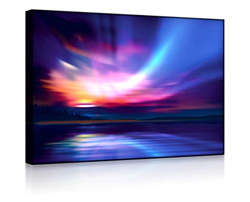 lightbox multicolor | LED Bilder | Nordische Polarlichter | 80x60 cm | Front Lighted von lightbox multicolor