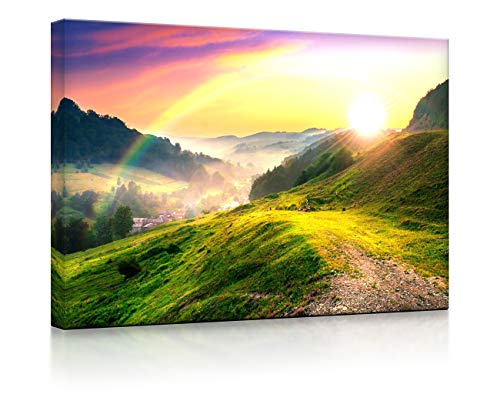 lightbox multicolor | LED Leuchtbilder | Französische Berglandschaft beim Sonnenuntergang | 100x70 cm | Fully Lighted von lightbox multicolor