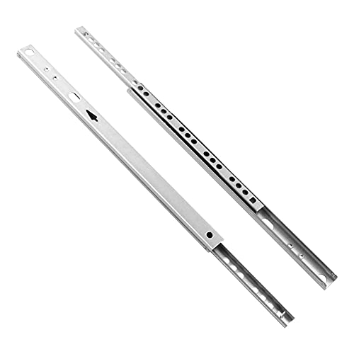 2Pcs Micro Guide Stahlkugel 2 Abschnitte 17 Breite Stahlkugel 2 Falten Kugelrutsche Schränke Schublade Stahlkugelschienen DIY,406MM von lightclub