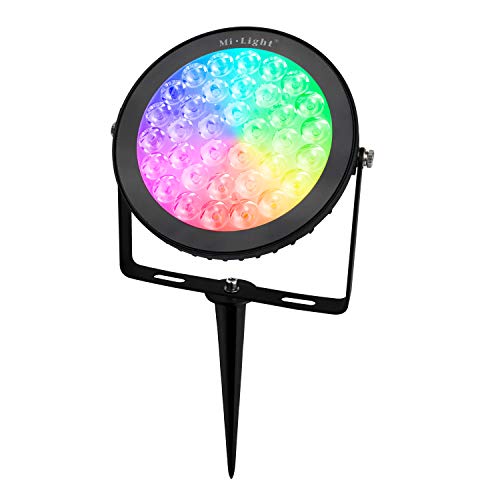 LIGHTEU®, Miboxer 15W Color RGB+CCT,AC 100-240V, dimmbar,Farbwechsel Gartenleuchte,Außenstrahler Flutlicht,IP65,ohne Fernbedienung, ohne Stecker fut C03 von lighteu