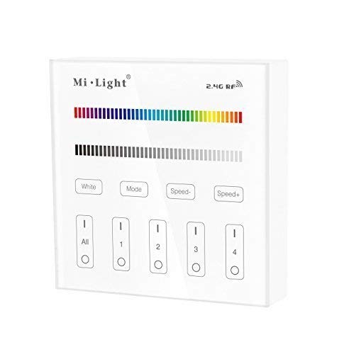 LIGHTEU® B3 Wireless 2,4 G RF 4 Zonen RGB/RGBW Smart Panel Controller für Wandmontage, funktioniert nur mit Miboxer RGB/RGBW Serie von lighteu