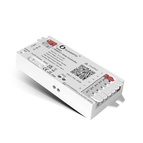 LIGHTEU®, GLEDOPTO Matter WiFi RGBCCT 5-Kanal LED-Controller 12-24V PWM 20A Matter Smart Home Support Alexa GL-C-218M von lighteu