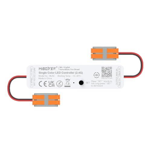 LIGHTEU®, Miboxer 2,4 GHz Mini-Einzelfarb-LED-Controller DC12V-24V Max 6A Dimmer, MLR2 von lighteu
