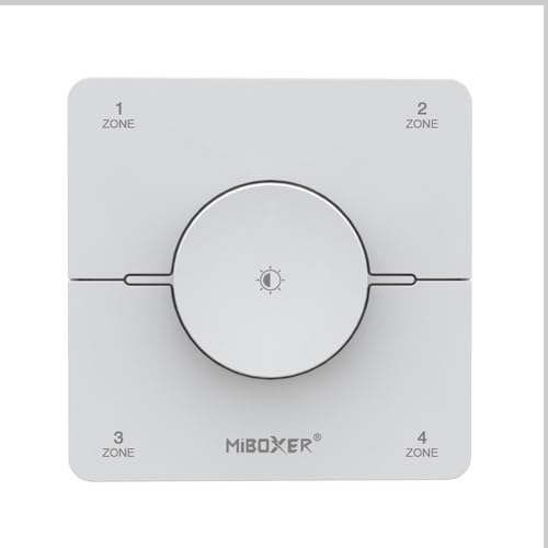 LIGHTEU®, Miboxer 4 Zone Rotierende CCT panel fernbedienung mit Magnethalterung Farbtemperatur Helligkeit dimmbar, K0S von lighteu
