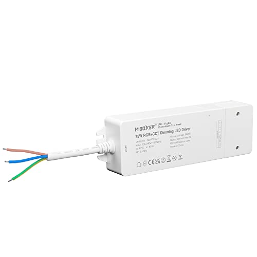 LIGHTEU®, Milight Miboxer 2,4 GHz RGB+CCT RGB Farbtemperatur 2700–6500 K Controller LED Treiber 75 W 24 V CL5 -P75V24 von lighteu