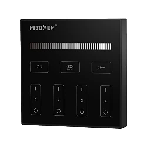 LIGHTEU®, Miboxer 4 Zonen Fernbedienung Helligkeit dimmbar 2,4 GHz RF Fernbedienung, B1-B von lighteu