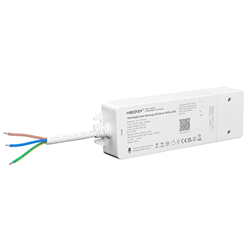 LIGHTEU®, Milight Miboxer Einfarbiger 75W Dimmer LED Treibe (WLAN + 2,4 G), Amazon Alexa- und Google-Home-Sprachsteuerung, Fernbedienung und APP-Steuerung, Bluetooth 4.2, WL1-P75V24 von lighteu