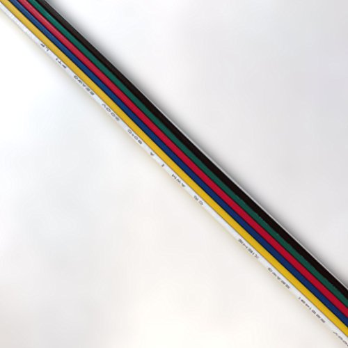LIGHTEU®, RGB + CCT Verlängerungskabel für RGB + CCT LED Streifen 5050 Farbband RGBWW Warmweiß und kaltweiß Kabel 6 pin Draht (5m) von lighteu
