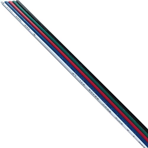 LIGHTEU®, RGBW Verlängerungskabel für RGBW LED-Streifen 5050 Band RGBW Warm-Weiß-Kabel 5pin Draht (10m) von lighteu