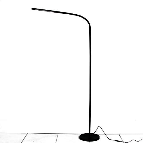 LIGHTEU, LED Stehleuchte 6W Berührungssensor Schalter, Stehlampe moderner und einfacher Stil, stufenloses Dimmen, langer verstellbarer Arm für Sofa/Office Lesung, Wohnzimmer, Schlafzimmer von lighteu