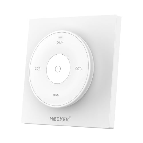 LIGHTEU, Miboxer 2,4 GHz Panel Fernbedienung mit Magnethalterung, Farbtemperatur, Helligkeit dimmbar für CCT Glühbirnen und Controller, K2 von lighteu