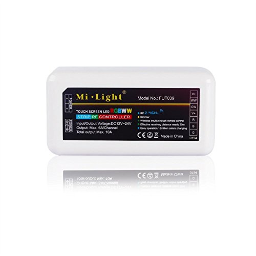 lighteu®, Miboxer RGBCCT RGB+CCT LED Streifen Controller (2,4 GHz) für LED-Lichtstreifen streichen die Dachfenster fut039 von lighteu