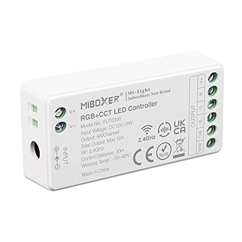 lighteu®, Milight Miboxer 2,4GHz RGB+CCT RGB Farbtemperatur 2700-6500K Controller DMX512 steuerbar, FUT039S von lighteu