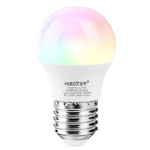 lighteu®, Milight Miboxer 4W E27 RGBCCT Color RGB plus WarmWeiß und kaltWeiß,dimmbar,Farbwechsel Glühbirne FUT110 von lighteu