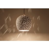 Keramik Pendelleuchte 12, 7 cm. Handgefertigte Ton Leuchte, Moderne Stimmungs Beleuchtung von lightexture
