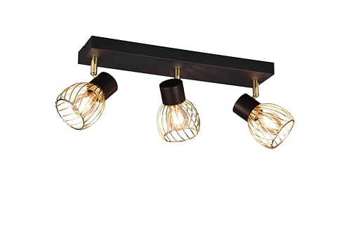 lightling 3-flammige Deckenlampe Ardit, Deckenspot Strahler, Deckenmontage, IP20, exkl. 3 x E14 max. 10W, Metall, schwarz-gold lightling 3-flammige Deckenlampe Ardit, Deckenspot Strahler, Deckenmontage, IP20, exkl. 3 x E14 max. 10W, Metall, schwarz-gold von lightling