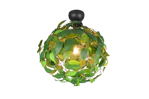 lightling Deckenlampe Lea, Schirm aus Kunststoffblättern in Grün, Deckenmontage, exkl. 1 x E27 max. 28W, Höhe 58 cm, Ø 38 cm lightling Deckenlampe Lea, Schirm aus Kunststoffblättern in Grün, Deckenmontage, exkl. 1 x E27 max. 28W, Höhe 58 cm, Ø 38 cm von lightling