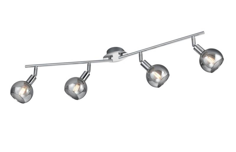 lightling Deckenstrahler Brad, schwenk- und individuell einstellbar, ohne Leuchtmittel, mit Rauchglas von lightling
