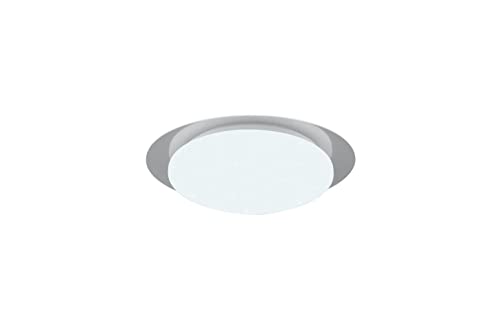 lightling Franz LED Deckenleuchte Rahmen Kunststoff weiß, Badleuchte IP44, stufenlos dimmbar, Farbwechsler, Fernbedienung, Starlight Effekt, Durchmesser: 35 cm, Höhe: 8 cm von lightling