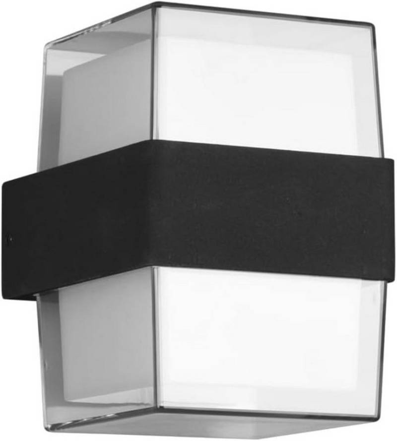 lightling LED Außen-Wandleuchte Moritz, LED fest integriert, Warmweiß, eckig, Up and down Beleuchtung, IP54 von lightling